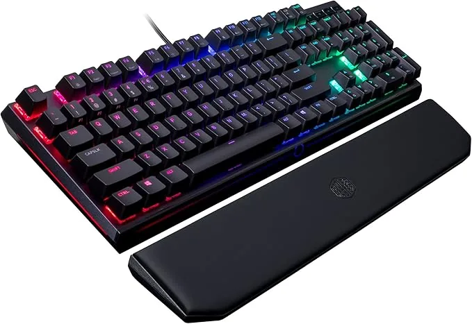 Cooler Master MK-750-GKCM1-US MasterKeys MK750 RGB LED Mechanical Gaming Keyboard, Cherry MX Brown, RGB LED, Full Size, Wrist Rest (Large)