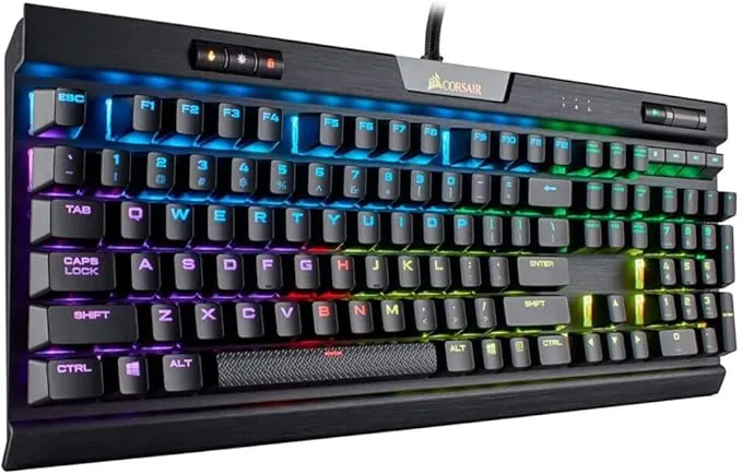 Corsair K70 RGB MK.2 Rapidfire Mechanical Gaming Keyboard - USB Passthrough & Media Controls - Fastest & Linear - Cherry MX Speed - RGB LED Backlit